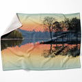 Serene Lake View Blanket Blanket 75 x 100cm Clock Canvas