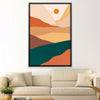 Serene Mountain Landscape Canvas Art Clock Canvas