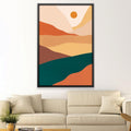 Serene Mountain Landscape Canvas Art Clock Canvas