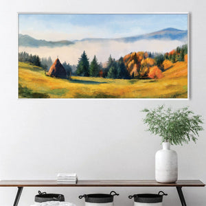 Serene Mountains Canvas Art Clock Canvas