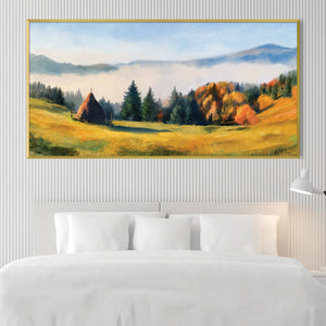 Serene Mountains Canvas Art Clock Canvas
