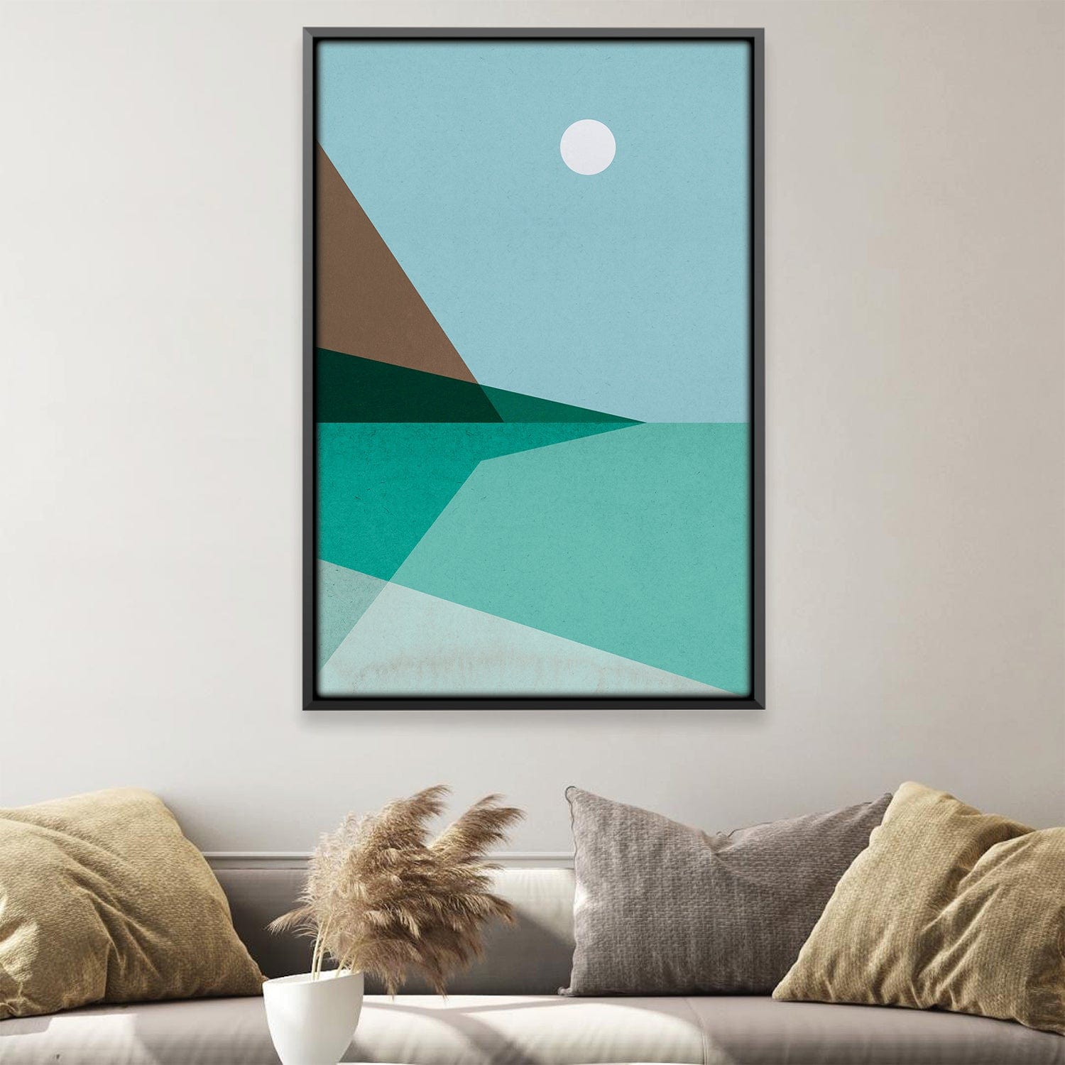 Serene Shore Landscape Canvas Art Clock Canvas