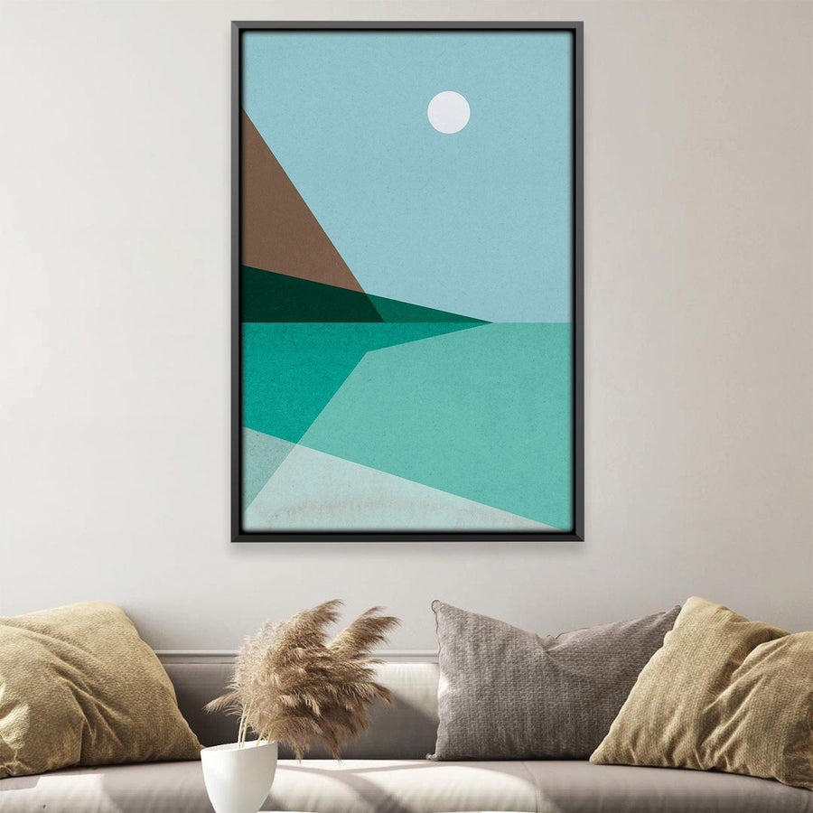 Serene Shore Landscape Canvas Art Clock Canvas
