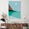 Serene Shore Landscape Canvas Art Clock Canvas