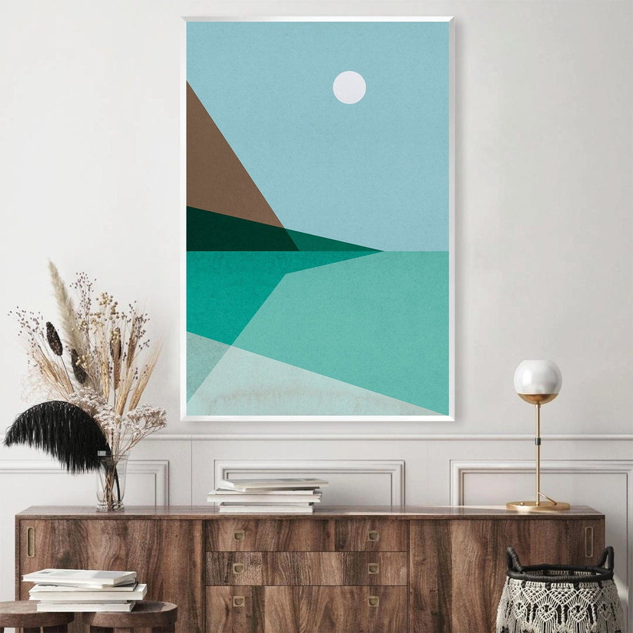 Serene Shore Landscape Canvas Art Clock Canvas