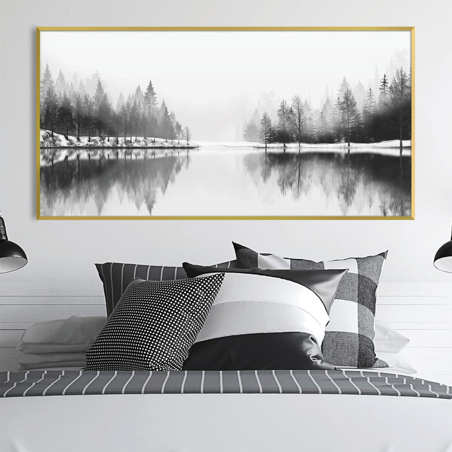 Shaded Lake Canvas Art Clock Canvas