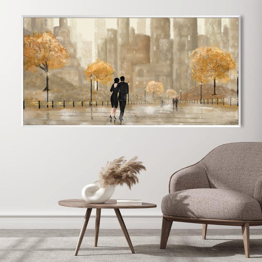 Shaded Strolls Canvas Art Clock Canvas