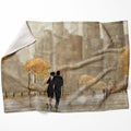 Shades of Obsidian Blanket Blanket 75 x 100cm Clock Canvas