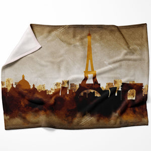Shades of Paris Blanket Blanket 75 x 100cm Clock Canvas