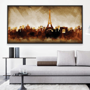 Shades of Paris Canvas Art Clock Canvas
