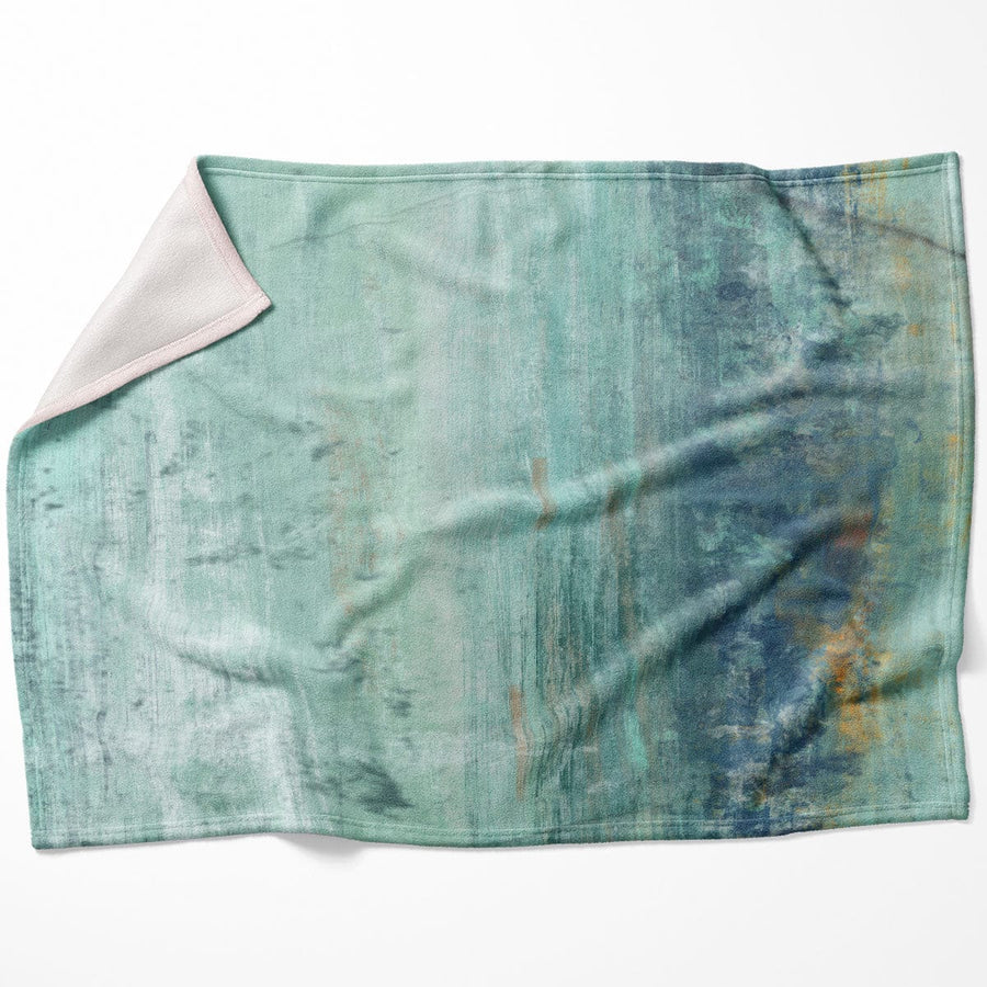 Shades of Turquoise Blanket Blanket 75 x 100cm Clock Canvas