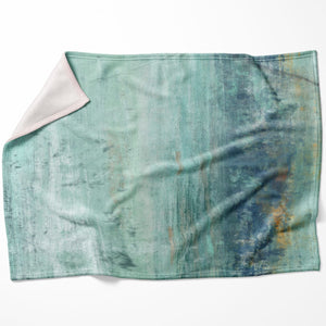 Shades of Turquoise Blanket Blanket 75 x 100cm Clock Canvas