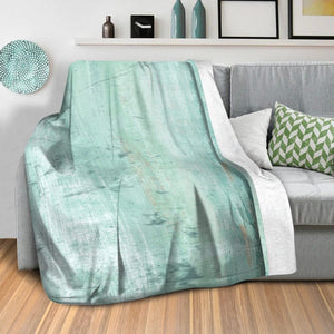 Shades of Turquoise Blanket Blanket Clock Canvas
