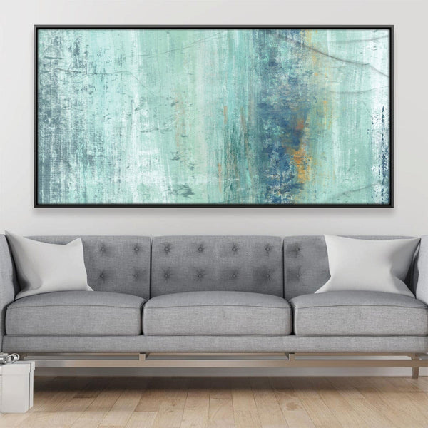 Shades of Turquoise Canvas Art 50 x 25cm / Framed Prints Clock Canvas