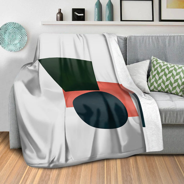 Shapes of Abstract A Blanket Blanket Clock Canvas