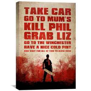 Shaun of the dead 1 Canvas Art Clock Canvas