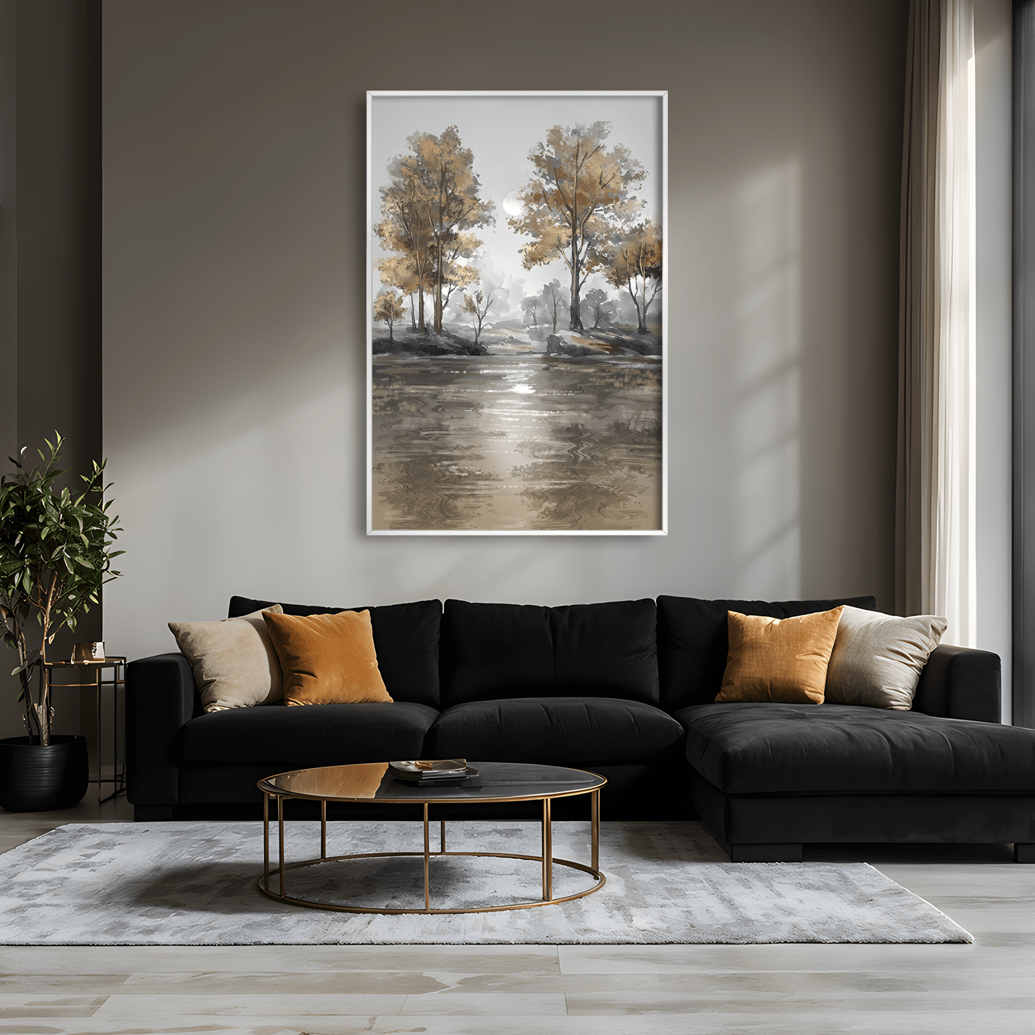 Shimmering Silence Canvas Art Clock Canvas