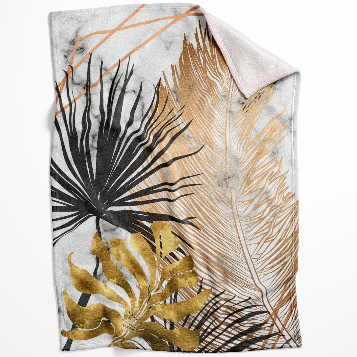 Shining Leaf B Blanket Blanket 75 x 100cm Clock Canvas