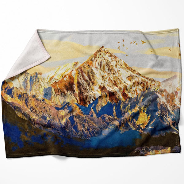 Shining Mountains Blanket Blanket 75 x 100cm Clock Canvas