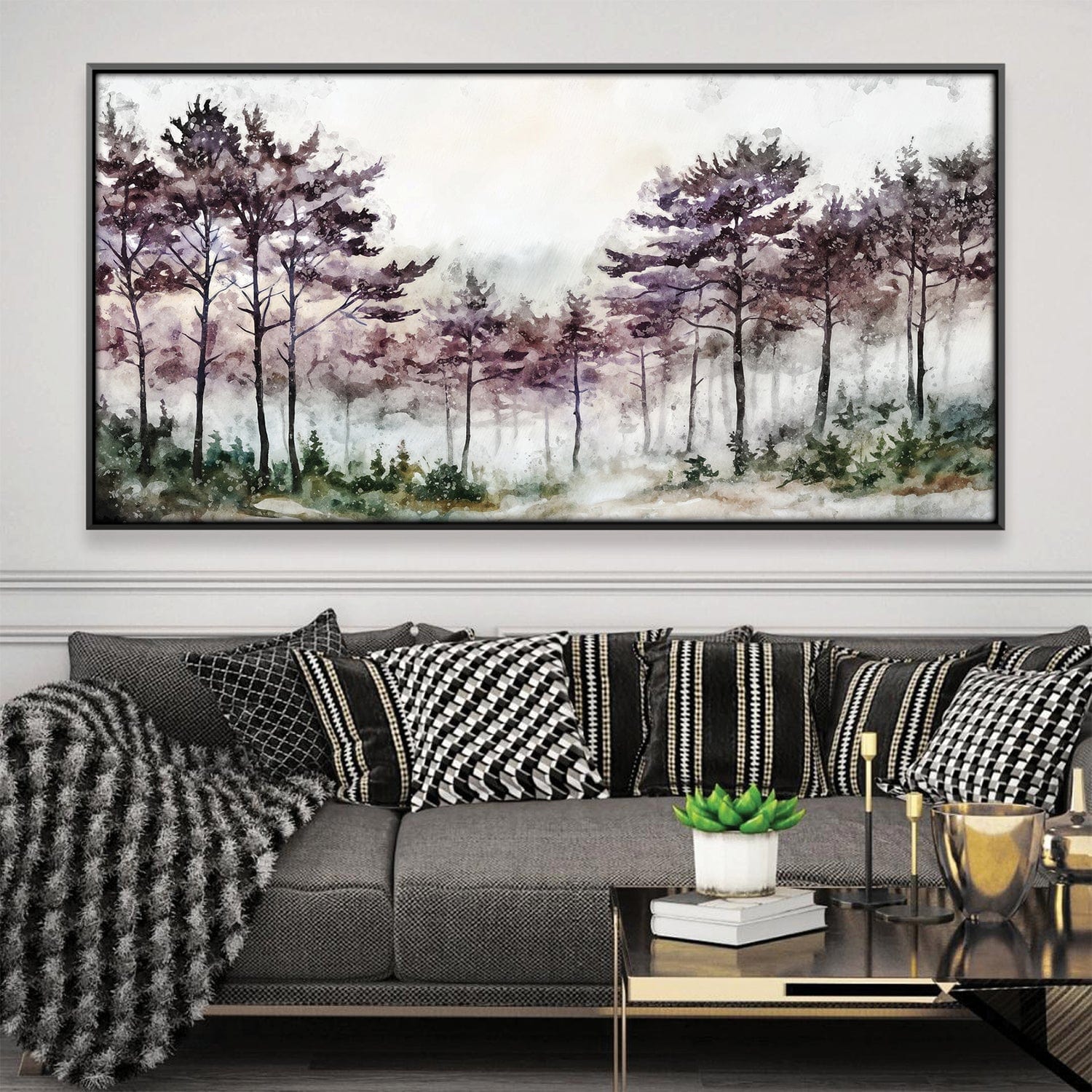 Shrouded Serenity Canvas Art 20 x 10in / Canvas Clock Canvas