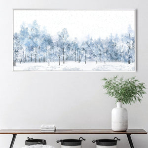 Silent Snowfall Canvas Art Clock Canvas