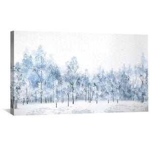 Silent Snowfall Canvas Art Clock Canvas