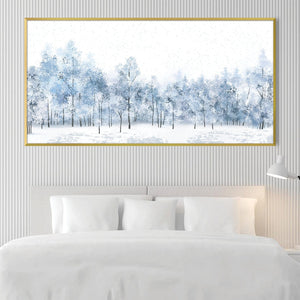 Silent Snowfall Canvas Art Clock Canvas