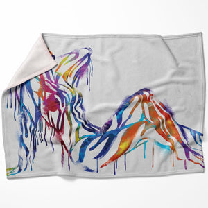 Silhouette of Color Blanket Blanket 75 x 100cm Clock Canvas