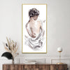 Silhouette of Grace Canvas Art Clock Canvas