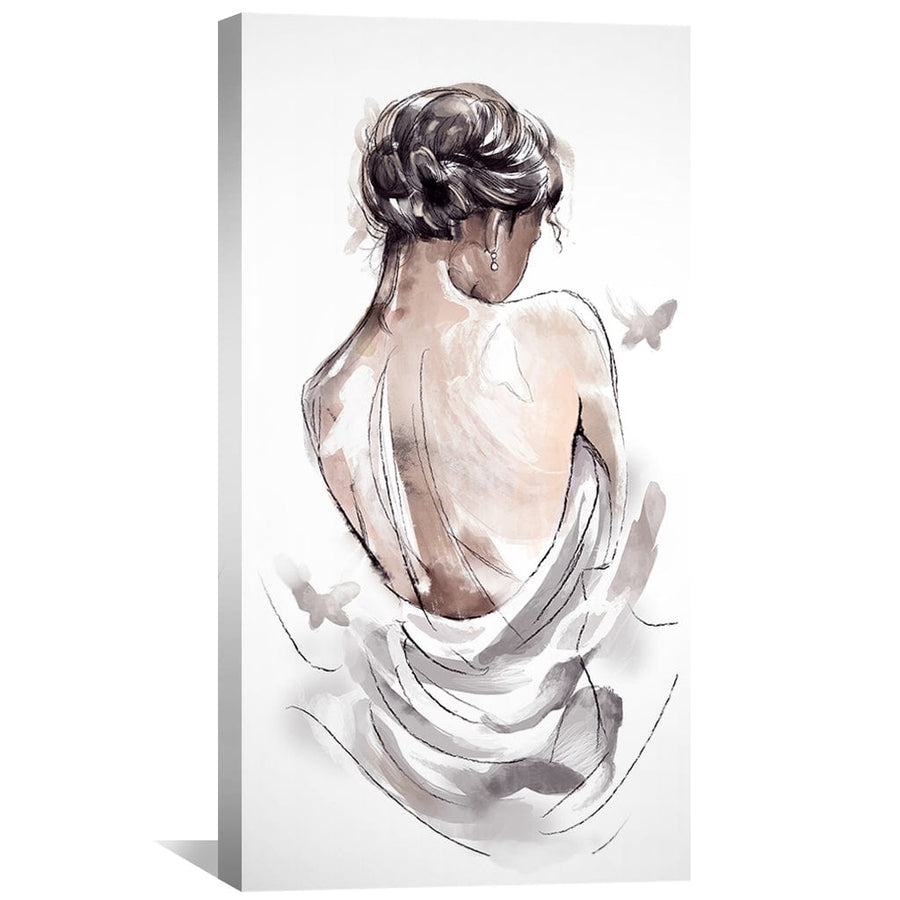 Silhouette of Grace Canvas Art Clock Canvas