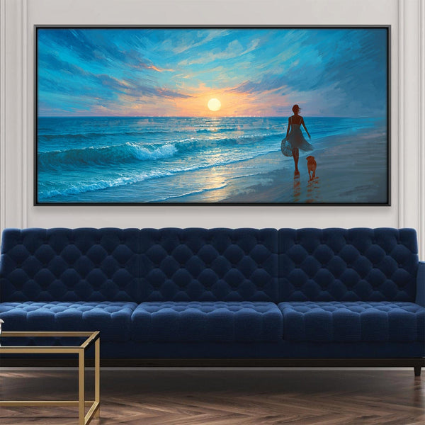 Silhouette of Serenity Canvas Art 20 x 10in / Canvas Clock Canvas