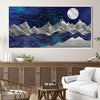 Silver Mountains Canvas Art Clock Canvas
