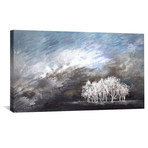 Silver Shadows Canvas Art Clock Canvas