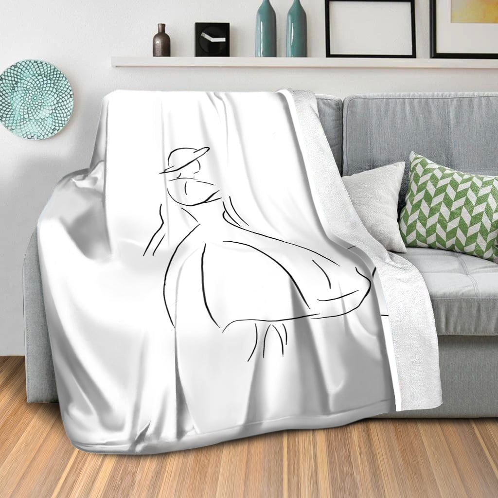 Skirts and Dresses C Blanket Blanket Clock Canvas