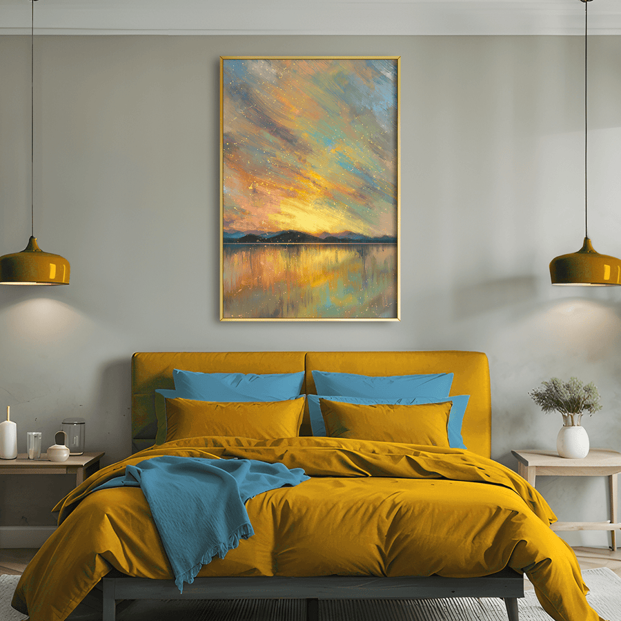 Skysong Reflection Canvas Art Clock Canvas