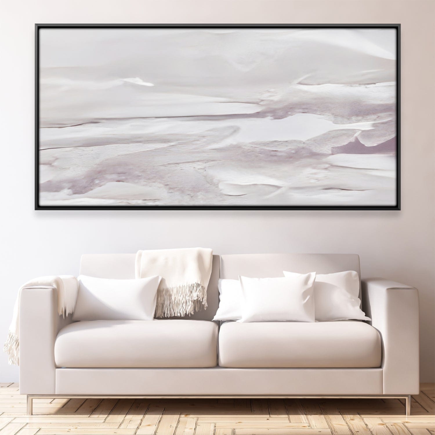 Slate Symphony Canvas Art 50 x 25cm / Unframed Canvas Print Clock Canvas