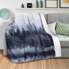 Slated Forest Blanket Blanket Clock Canvas