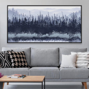 Slated Forest Canvas - Single Panel Art 50 x 25cm / Framed Prints Clock Canvas
