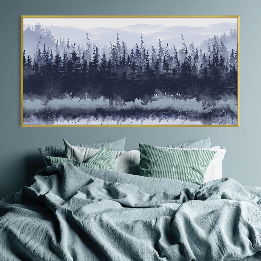 Slated Forest Canvas - Single Panel Art Clock Canvas