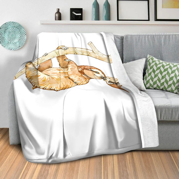Sloth Love Blanket Blanket Clock Canvas