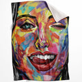 Smile and Wink Blanket Blanket 75 x 100cm Clock Canvas