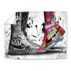 Sneaker Graffiti Love Easy Build Frame Art Fabric Print Only / 40 x 30in Clock Canvas