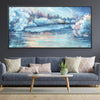 Snow Riverbank Canvas Art 20 x 10in / Canvas Clock Canvas