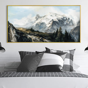 Snowbound Horizon Canvas Art Clock Canvas