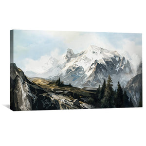Snowbound Horizon Canvas Art Clock Canvas