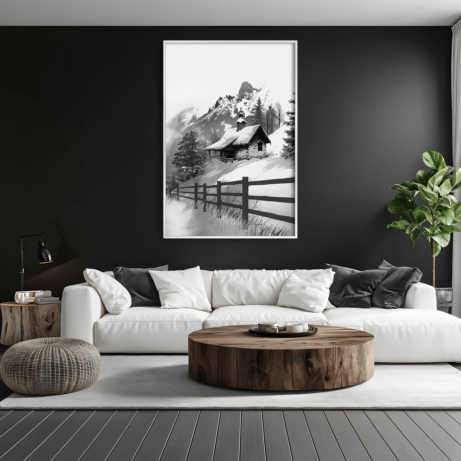 Snowlight Keep Canvas Art Clock Canvas