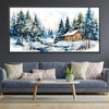 Snowy Escape Canvas Art 20 x 10in / Canvas Clock Canvas
