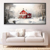 Snowy Ranch Canvas Art Clock Canvas