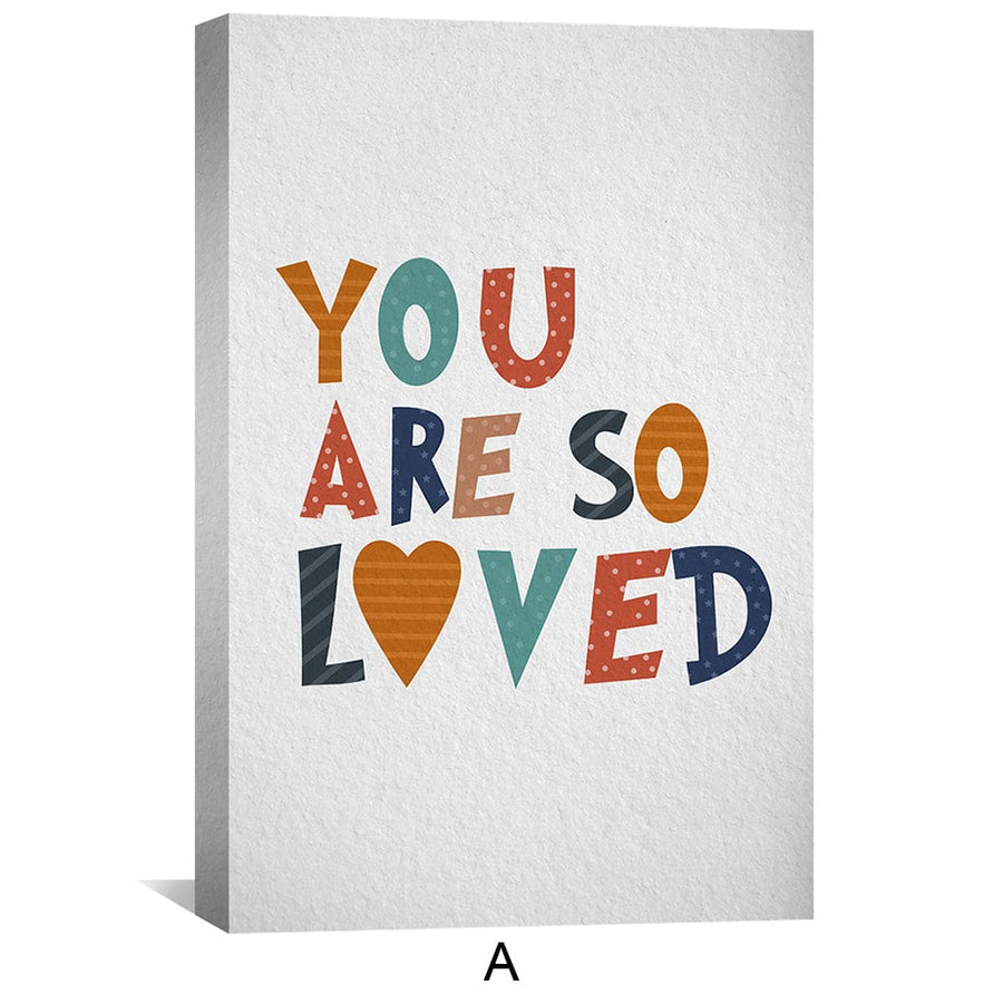 So Loved Canvas Art Clock Canvas