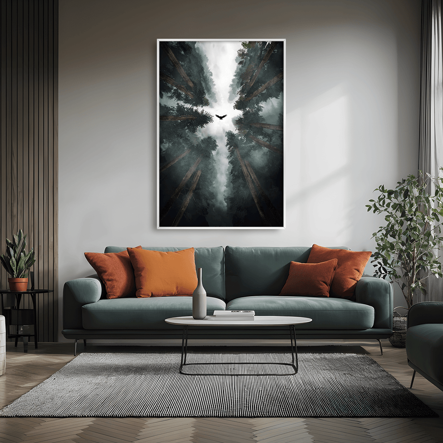 Soaring Pines Canvas Art Clock Canvas